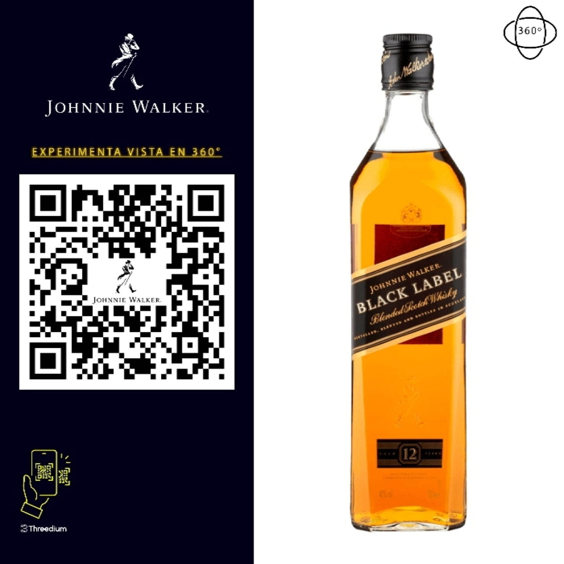 Whisky Johnnie Walker Black Label Blended Scotch 1 L (OFERTA EXCLUSIVA EN LÍNEA)