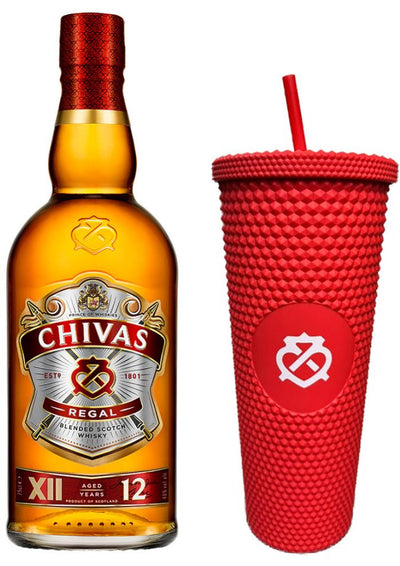Whisky Chivas Regal 12 Años 750 ml + Vaso Rojo (REGALO EXCLUSIVO EN LÍNA)
