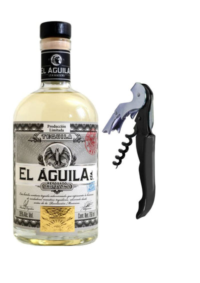 Tequila El Águila Reposado Cristalino 750 mL + Sacacorcho (OFERTA EXCLUSIVA EN LÍNEA)