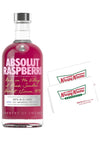 Vodka Absolut Raspberri 750 mL + 2 Tarjetas de Regalo Krispy 1/2 docena (REGALO EXCLUSIVO EN LÍNEA)