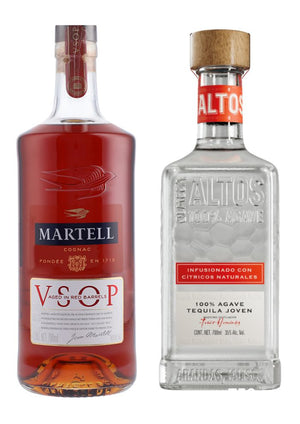 1 Cognac Martell V.S.O.P. 700 mL + GRATIS 1 Botella de Tequila Altos Infusionado de 700 ml (REGALO EXCLUSIVO EN LÍNEA)