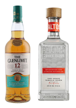 1 Whisky The Glenlivet 12 años 700 mL + GRATIS 1 Botella de Tequila Altos Infusionado de 700 ml (REGALO EXCLUSIVO EN LÍNEA)