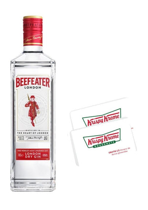 Ginebra Beefeater 750 mL +  2 Tarjetas de Regalo Krispy 1/2 docena (REGALO EXCLUSIVO EN LÍNEA)