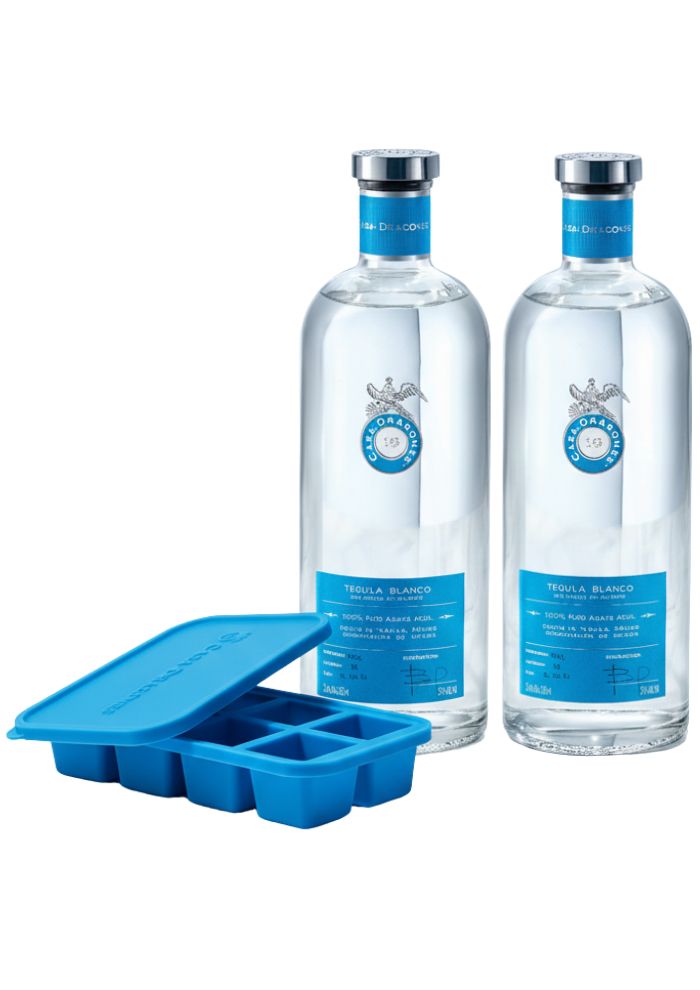 2 Tequilas Casa Dragones Blanco 750 mL + Molde para hielos