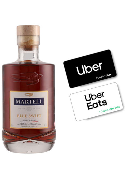 Cognac Martell Blue Swift 700 mL + 2 CUPONES UBER (REGALO EXCLUSIVO EN LÍNEA)