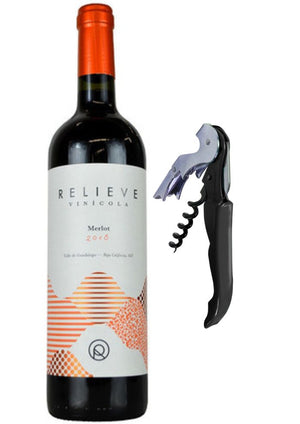 Vino Tinto Relieve Merlot 750 mL + Sacacorcho (OFERTA EXCLUSIVA EN LÍNEA)