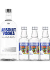 Vodka Absolut 750 mL + 3 Vodka Wyborowa Tamarindo Mini 50 mL (REGALO EXCLUSIVO EN LÍNEA)