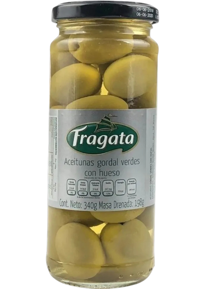 Aceituna verde gordal con hueso Fragata 340 g