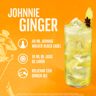 Whisky Johnnie Walker Black Label Blended Scotch 1 L