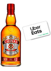 Whisky Chivas Regal 12 Años 750 ml + 1 Cupón de Uber Eats (REGALO EXCLUSIVO EN LÍNEA)