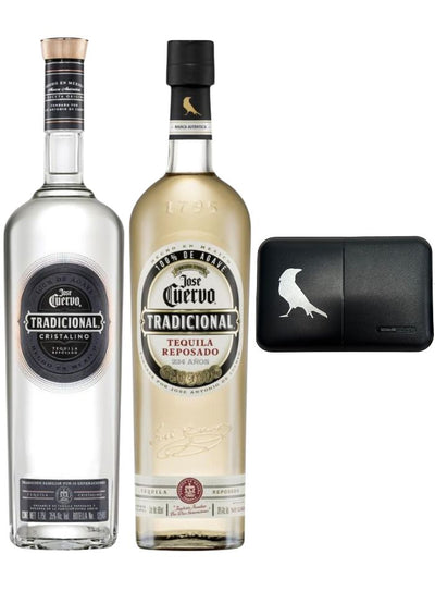 Tequila Cuervo Tradicional 695 mL + Tequila Cuervo Tradicional Cristalino 750 mL + Power Bank Negro (REGALO EXCLUSIVO EN LÍNEA)