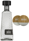 Tequila Cuervo 1800 Cristalino Añejo 700 mL + Set Porta Vaso Café (REGALO EXCLUSIVO EN LÍNEA)