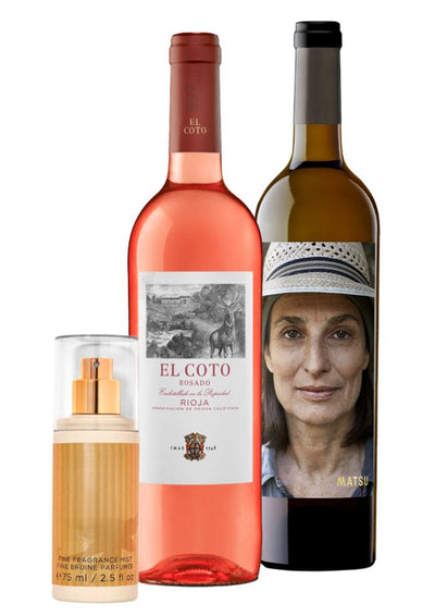 Vino Blanco Matsu La Jefa 750 mL + Vino Rosado El Coto 750 mL + Mist