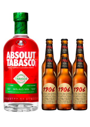 Vodka Absolut Tabasco 750 mL + Six Cerveza 1960 Reserva Especial 330 mL (OFERTA EXCLUSIVA EN LÍNEA)