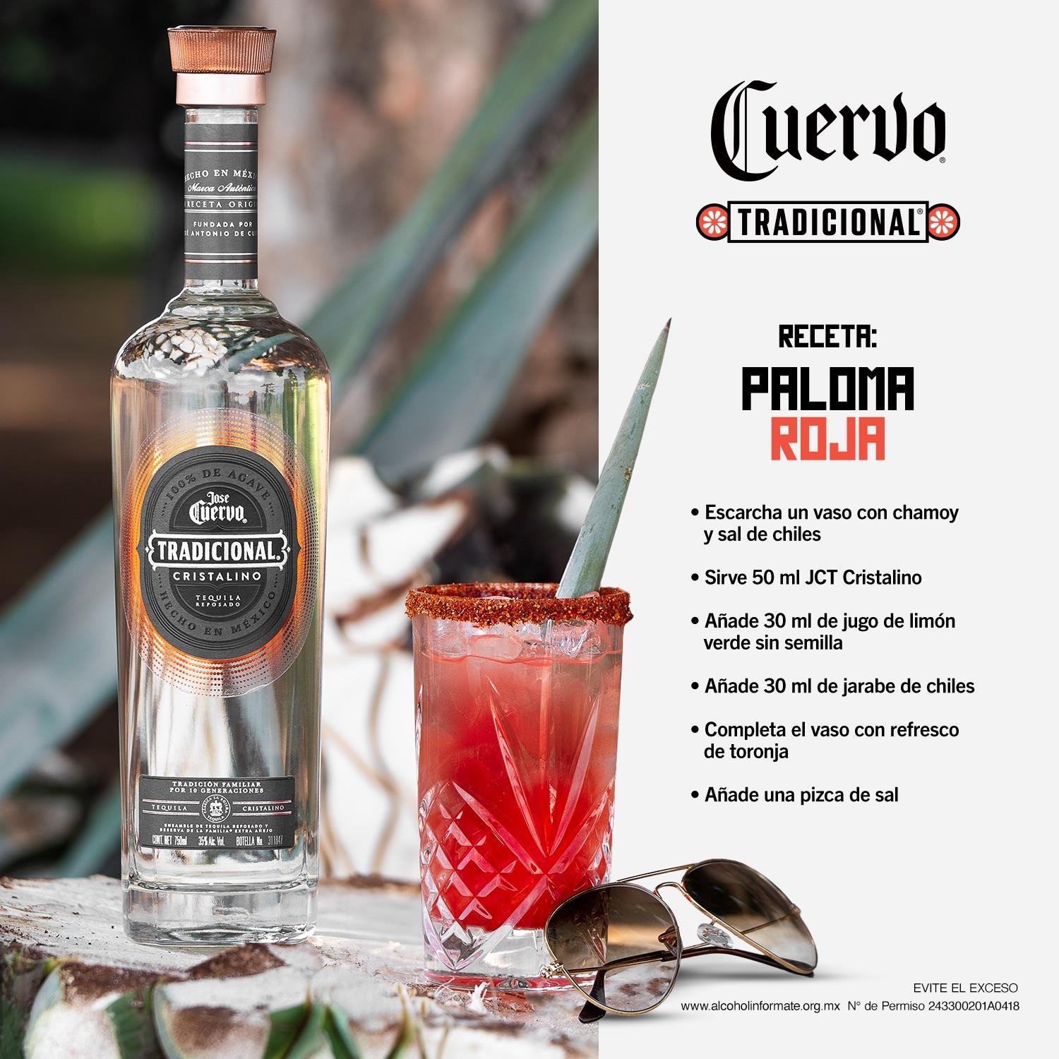 Tequila Cuervo Tradicional Cristalino 750 mL