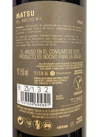 Vino Tinto Matsu El Recio 750 ml