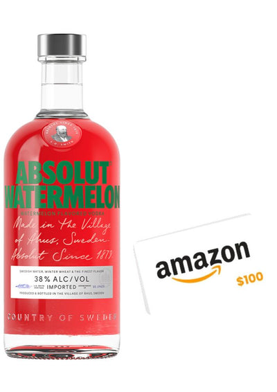 Vodka Absolut Watermelon 750 mL +  1 Tarjetas de Regalo Amazon (REGALO EXCLUSIVO EN LÍNEA)