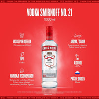 Vodka Smirnoff N°21 1 L (OFERTA EXCLUSIVA EN LÍNEA)