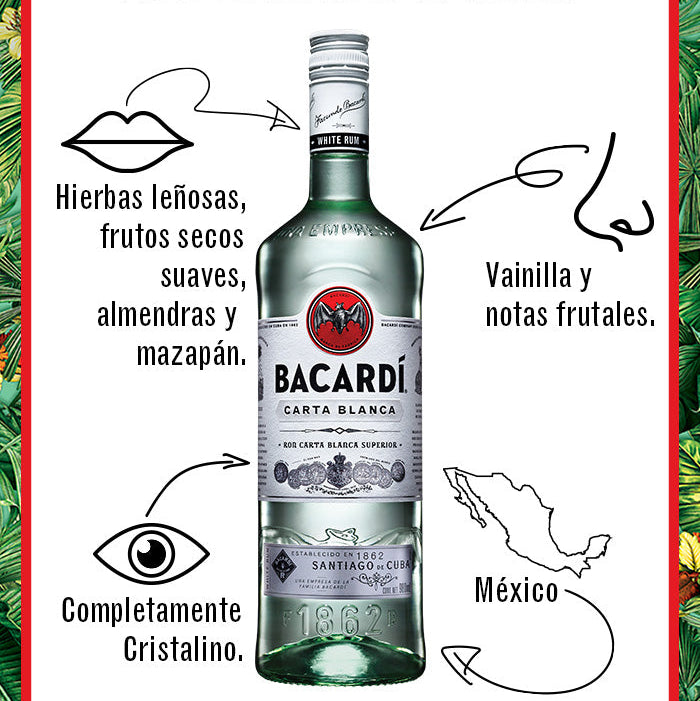 Ron Bacardi Carta Blanca 980ml (OFERTA EXCLUSIVA EN LÍNEA)