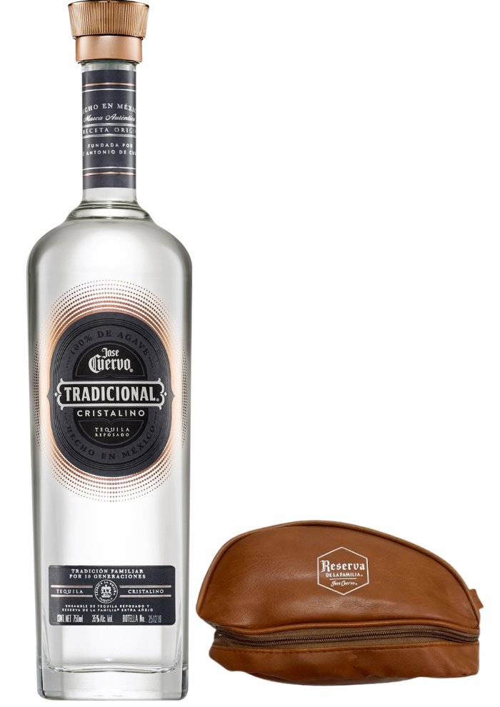 Tequila Cuervo Tradicional Cristalino 750 mL + Neceser Verese Café
