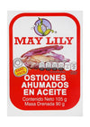Ostiones Ahumados En Aceite May Lily 150 g