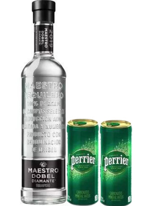 Tequila Maestro Doble Diamante 700 ml + 2 Aguas Perrier 330 ml