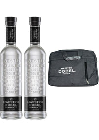 2 Tequila Maestro Dobel Diamante Kosher 700 mL + Maletín Porto Gris