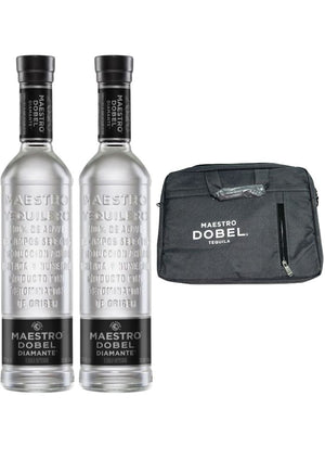 2 Tequila Maestro Dobel Diamante Kosher 700 mL + Maletín Porto Gris (REGALO EXCLUSIVO EN LÍNEA)