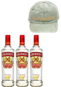 3 Vodka Smirnoff X1 Tamarindo 750 ml + Gorra Verde Atardecer En Aca (REGALO EXCLUSIVO EN LÍNEA)