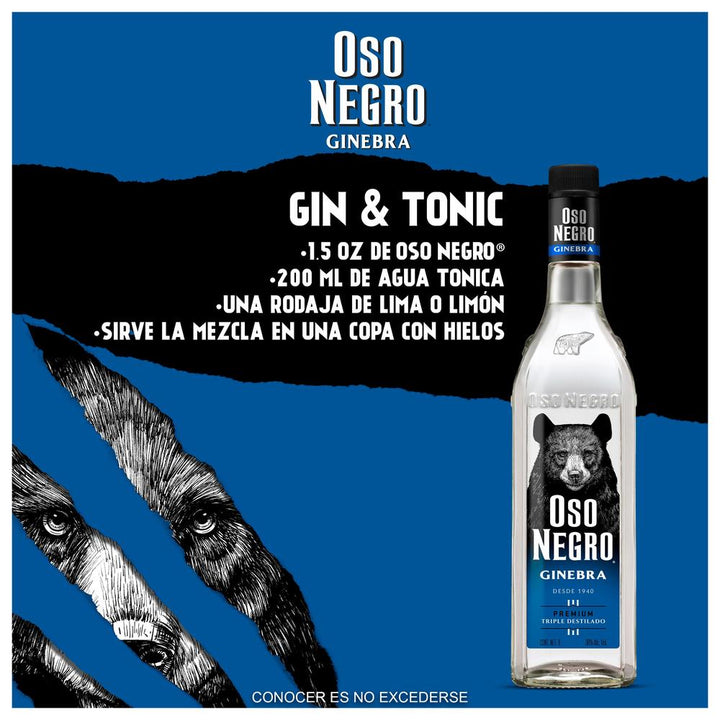 Ginebra Oso Negro 1000 mL