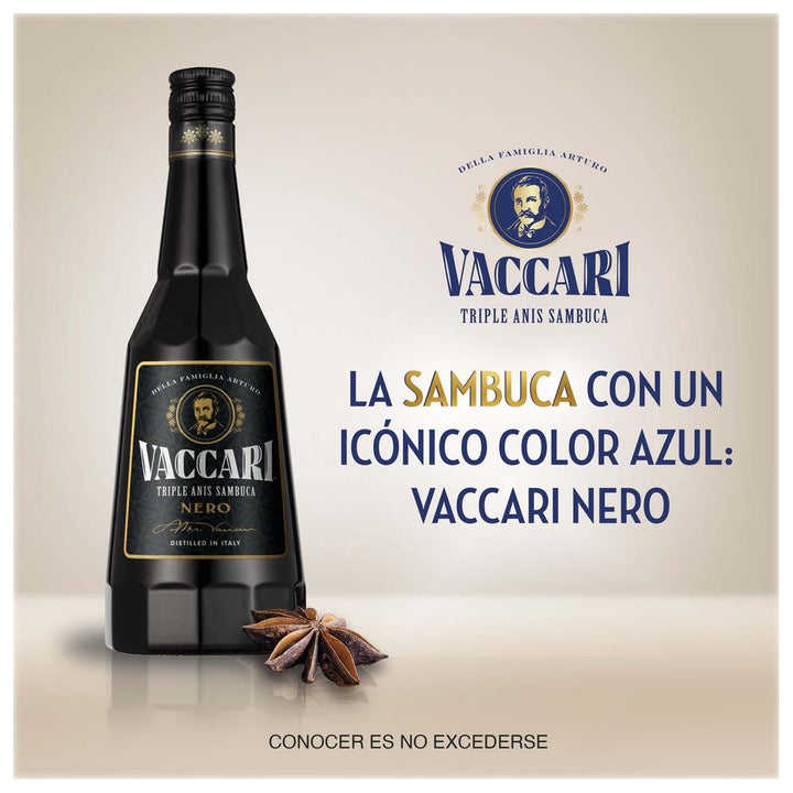 Licor Sambuca Vaccari Black 700 mL