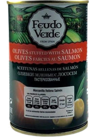 Aceitunas verdes rellenas de salmón Feudo Verde 300 g