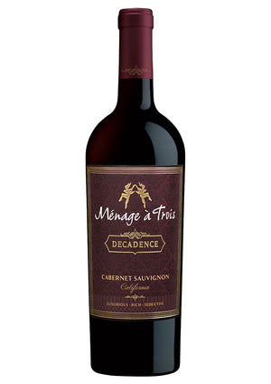 Ménage à Trois Decadence Cabernet Sauvignon 750 ML (OFERTA EXCLUSIVA EN LÍNEA)